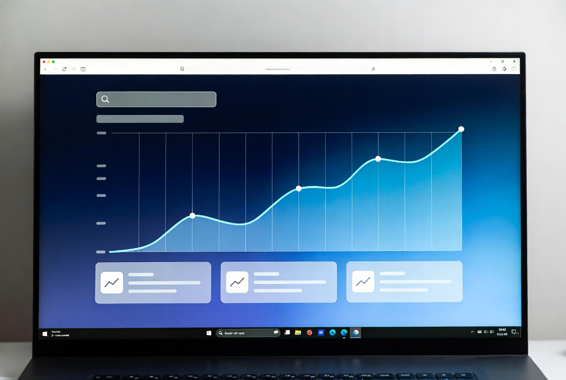 Gráfica de crecimiento y autoridad relacionada con SEO